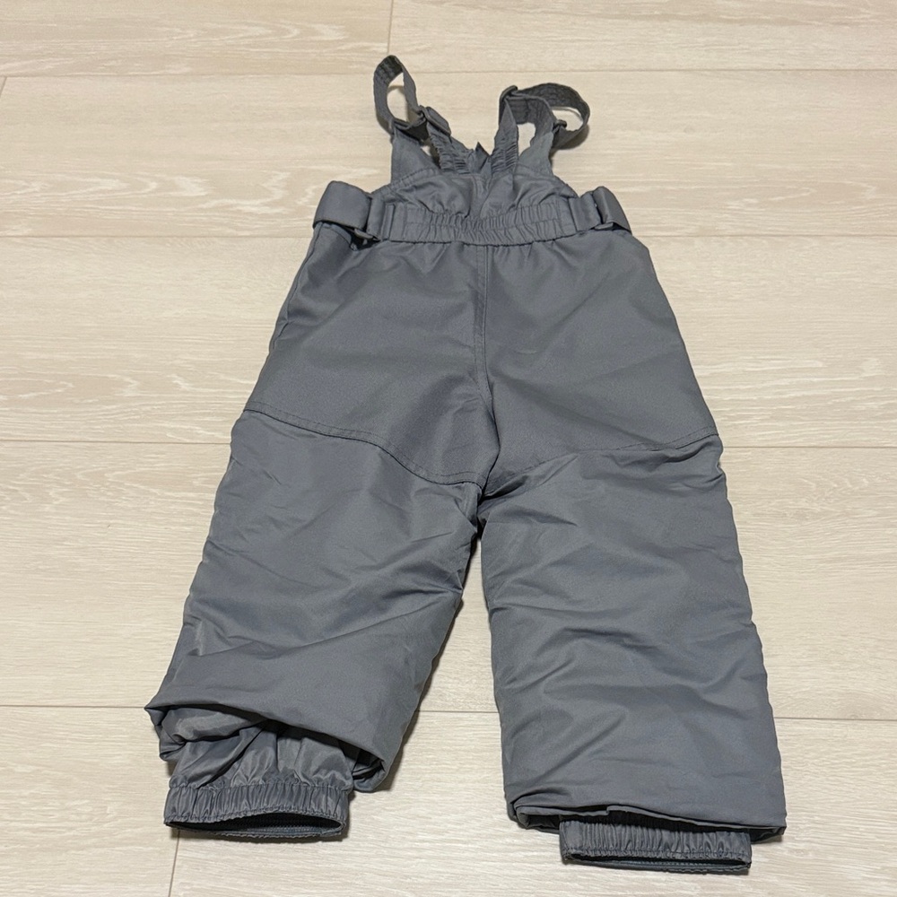 ✨ Cat & Jack Kids Dark Gray Overalls Snow Bib - Picture 4 of 4